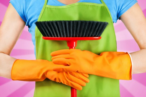 Illustration of cookie consent settings on a cleaning service website