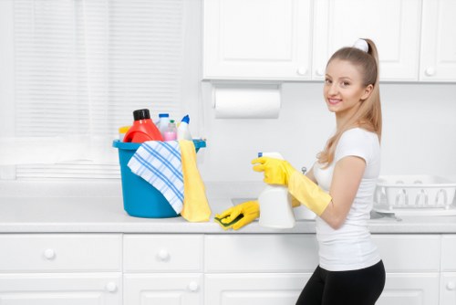 Weekly cleaning tasks for a kitchen and bathroom in Merton