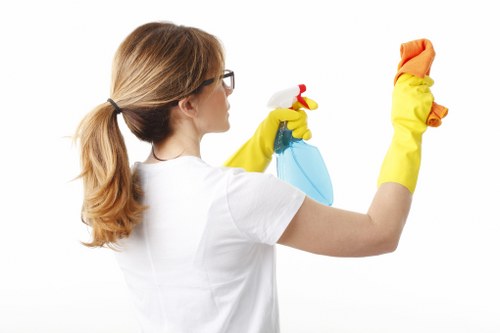 Local technician treating hallway carpet stains in Merton