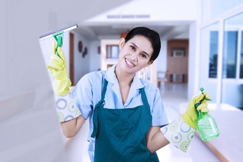Deep cleaning team working in a Merton property