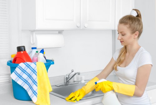 Detailed kitchen and bathroom one off clean in Merton